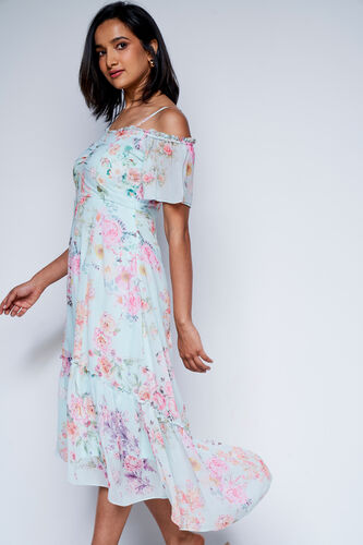 Multi Color Off Shoulder Gown, Multi Color, image 3